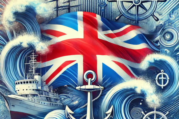 britain flag and sailors
